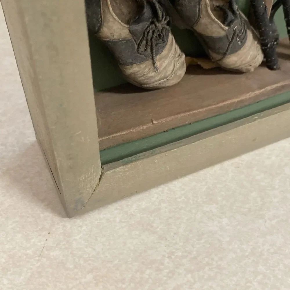 Vintage Golf/Golpher Themed Shadow Box Diorama